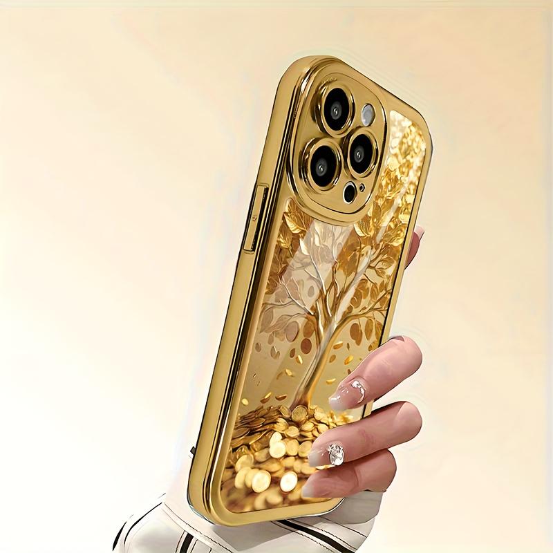 Coque de téléphone en verre plaqué électrique, adaptée pour iPhone 17, 16, 15, 14, 13, 12, 11pm Pro Plus et autres modèles de téléphone.