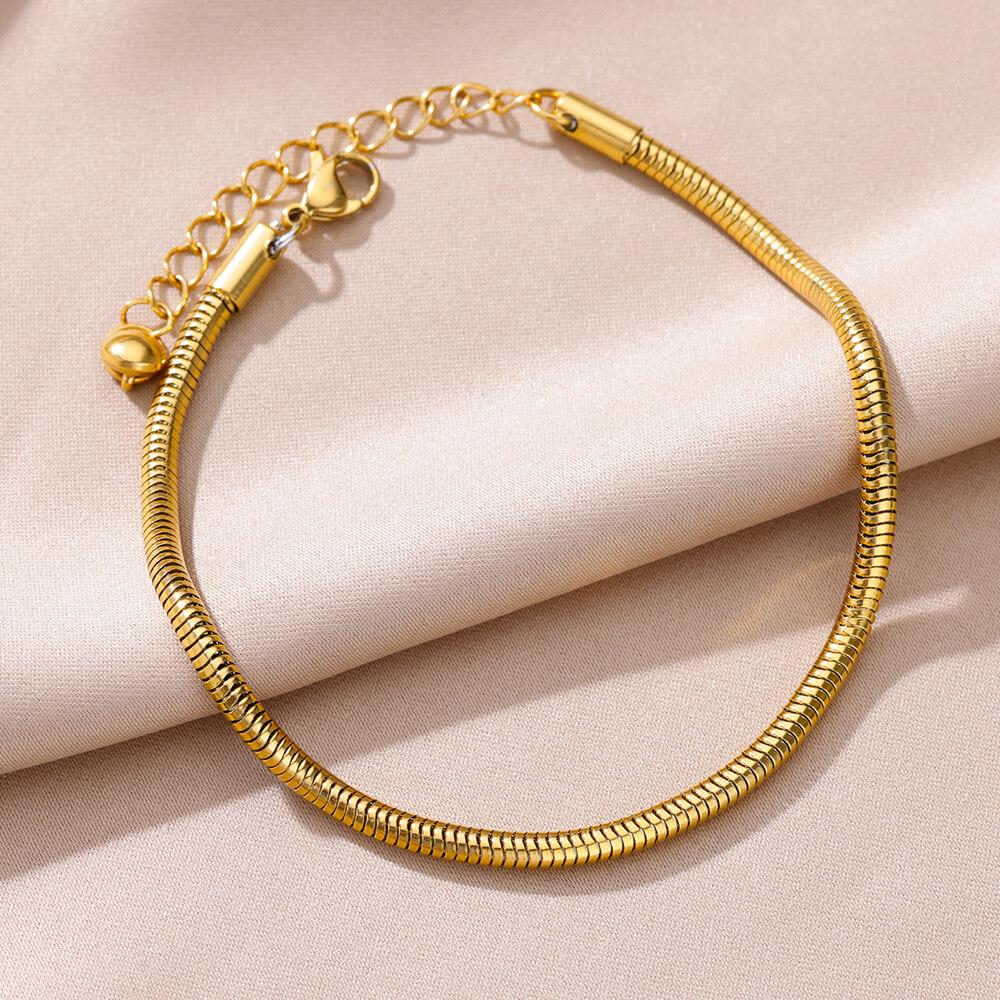 Fußkettchen für Frauen Edelstahl Goldfarben Kette Fußkettchen Weiblich Sommer Strand Accessoires Fuß Bein Armbänder Mode Zirkon