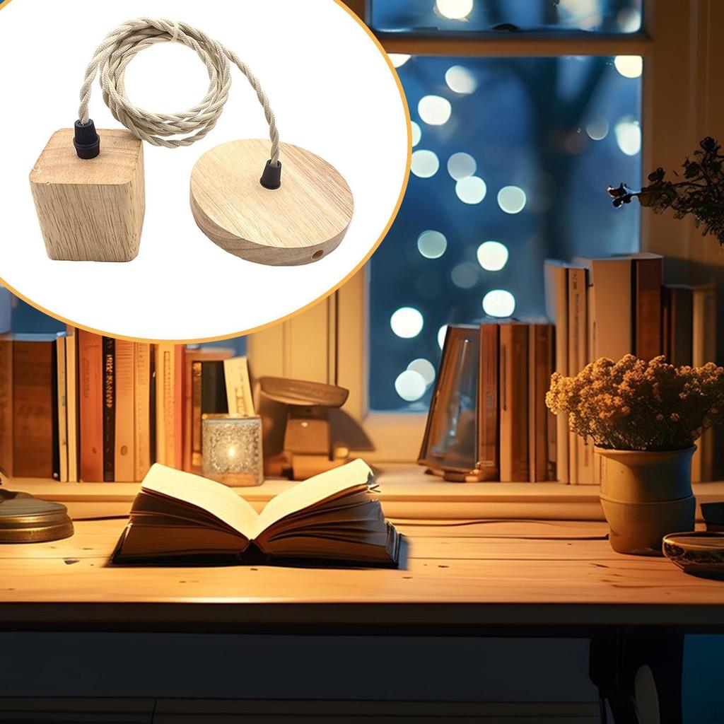 Pendant Light Cord Hanging Vintage Lamp Fitting for Bedroom
