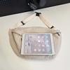 Corduroy Simple Shoulder Bag Solid Color Fashion Waist Bag Stylish Sports Bag Adjustable Wide Strap Multi-pockets Belt Bag