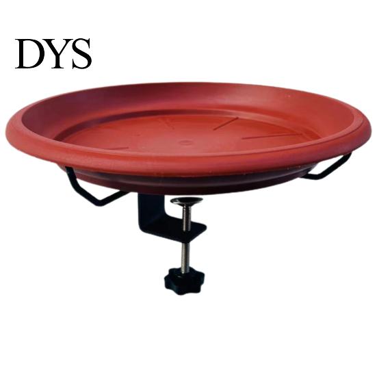 Garden Yard Bird Feeder Outdoor Hummingbird Bath Bowl Large Capacity Food Holder Easy Access with Adjustable C-Clamp Stand