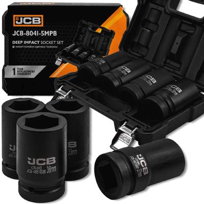 JCB 1" Cr-Mo 6-point Deep Impact Socket Set 4 Pieces 27-36
