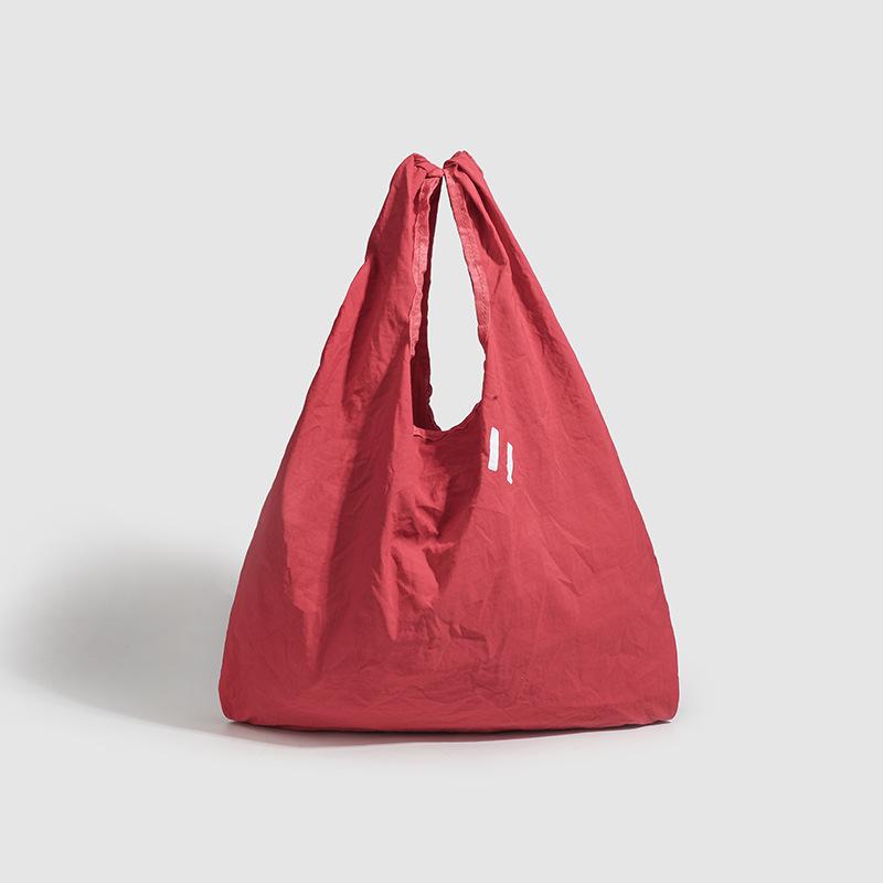 Folding shopping bag, environmentally friendly tote bag, polyester bag, portable shopping bag, large capacity storage, spring roll bag, large capacity