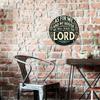 Vintage Aluminum Round Wall Sign 8 Inch Rustic Farmhouse Joshua 24:15 Decor