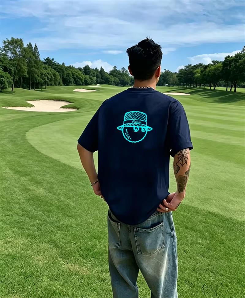 Classic Trendy Golf Wear Brand Tshirt Cotton Graphic Tee Unisex Unisex Summer Streetwear