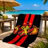 Sport Club Football Crest Printed Microfiber Beach Towel, Soft And Absorbent, Quick-Dry, Ideal for Summer Travel, Beach Essential, Swimming Pool