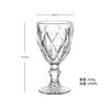Europese Geponste Wijnglas Verdikt Kleurrijk Glas Hoge Voet Sapbeker Retro Rode Wijn Glas