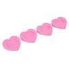 4Pcs Caster Cups Universal Pink Heart Pattern Rubber Low Noise Protective Furniture Pads