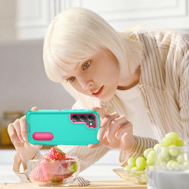 Pc Silicone 2 In 1 Cell Phone Armor Case For Samsung Galaxy S23 Ultra 5g S23 Plus S 23 Stand Holder Protective Cover