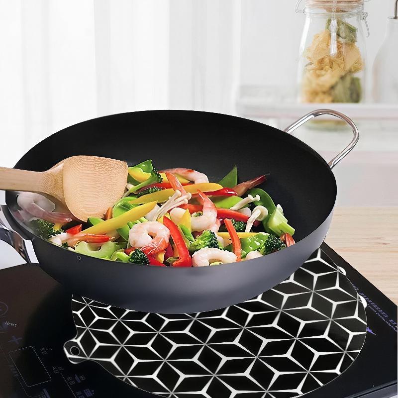 2/4Pcs Silicone Induction Cooktop Mat Fireproof Spill Proof Heat Resistant Pad for Home Kitchen Baking Cooking