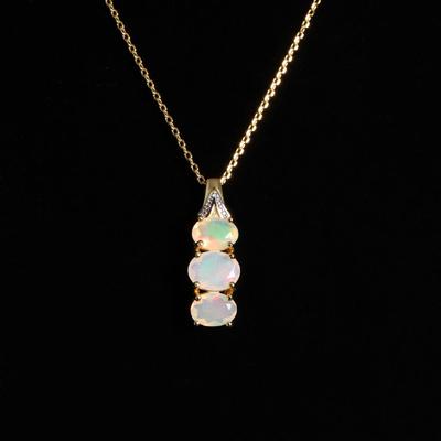 925 striebro Jednoduchý dizajn október Birthstone Prívesok s prírodným opálom Gems náhrdelník šperky pre ženy darčeky k narodeninám a večierkom