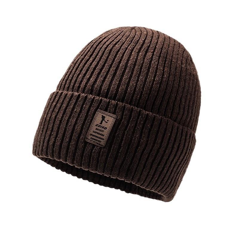 Beanie Cap Knitted Hat Winter Protection Solid Color Caps Outdoor Unisex Gift