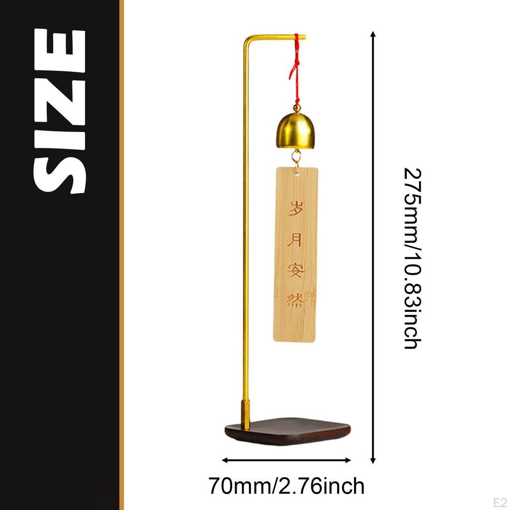 Wind Bell Calligraphy Painting Brush Holder Metal Small Hanging Decoration Chime for Office