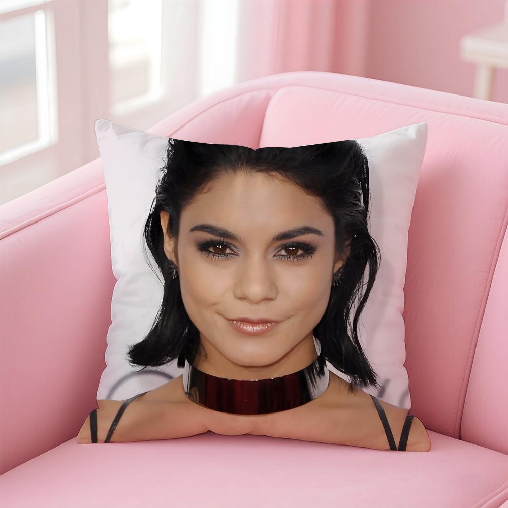 V-Vanessa Hudgens Cushion Cover Pillow Case Soft Friendly Fabric & Concealed Zipper