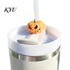 Straw Accessory for Water Cups Halloween Pumpkin Topper, 3D Printed Spooky Gift Kids Cover Tumbler, Decorative Holiday Cup Accessories Decoration
