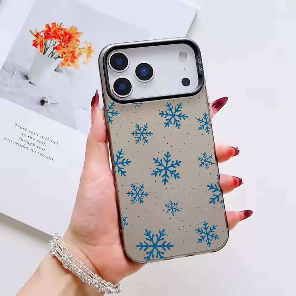 

beautifulwinter snowflake Phone Case For iPhone 17,16,15,14,13,12,11,Pro Max,Plus Candy Silver Cover iPhone16