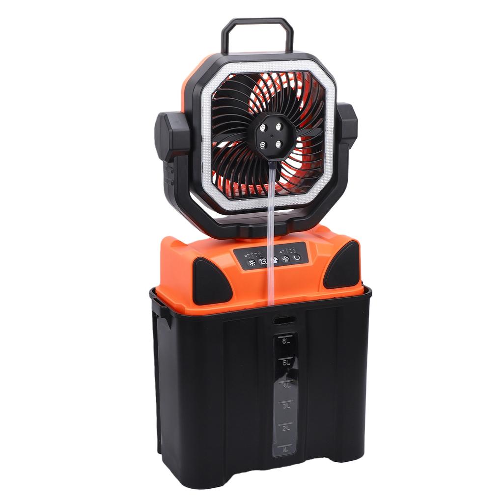 Ventilador de Camping Recargable con Cubo de 6L Luz LED Control Remoto Batería de 20000mAh Ventilador Portátil para Tienda de Camping para