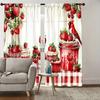 Strawberry and Dessert Pattern Printed Curtains, Pole Bag Bedroom Living Room, Home Decoration, Room Decoration