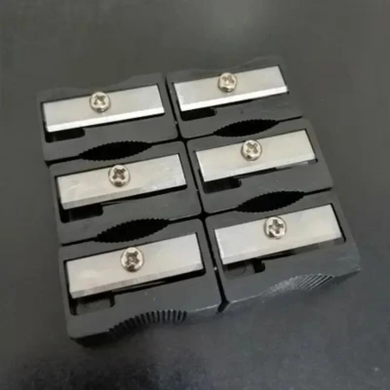 3 Piece Set Pencil Sharpener Single Hole Plastic Knife Study School Student Stationery Random Colors