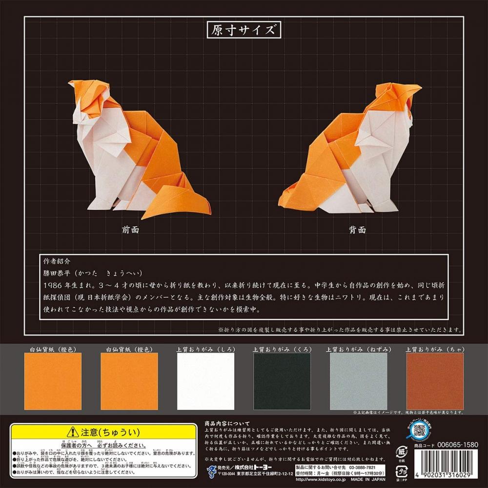 Toyo Origami Super Difficult Origami 30cm čtvercová kočka 006065