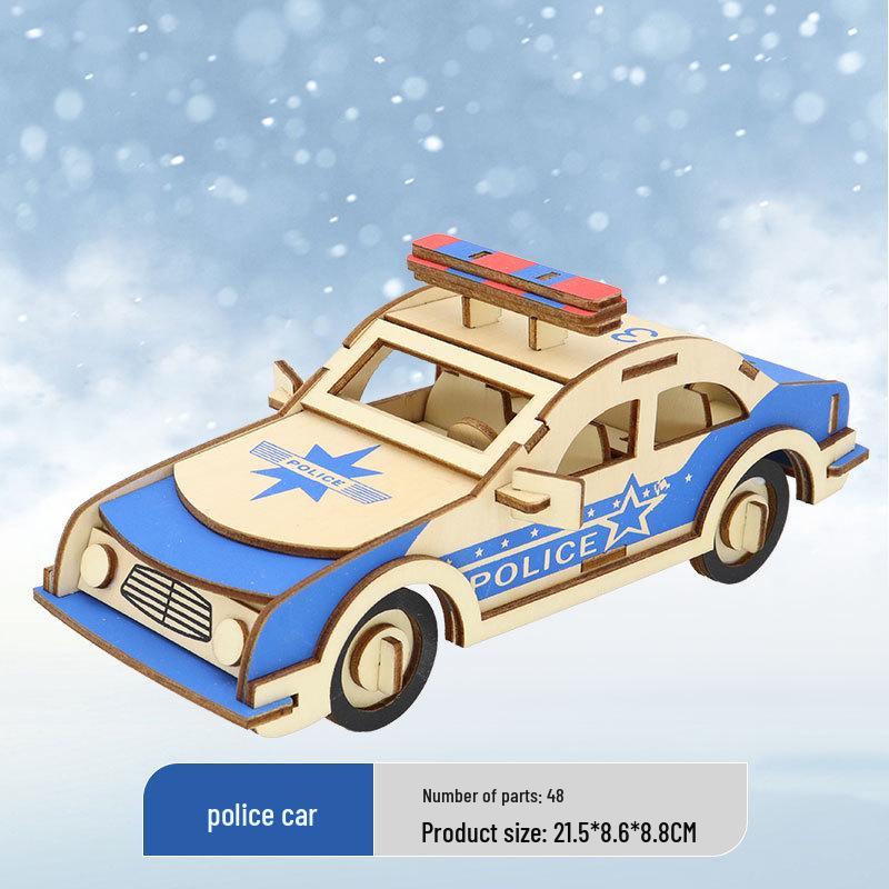 Wooden 3D Military Puzzle Model - Educational DIY Toy for Boys