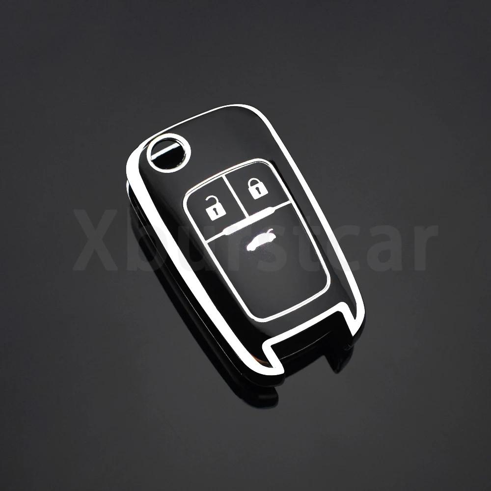 3 Tasten TPU Autoschlüsselhülle für Buick Chevrolet Cruze Opel Vauxhall Astra J Corsa Insignia Mokka Encore Auto Hülle Schlüsselanhänger