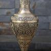 Creative Zinc Alloy Flowers Vases for Artificial Flowe Elegant Green Bronze Vase for Home Office Living Room Tabletop Decorative