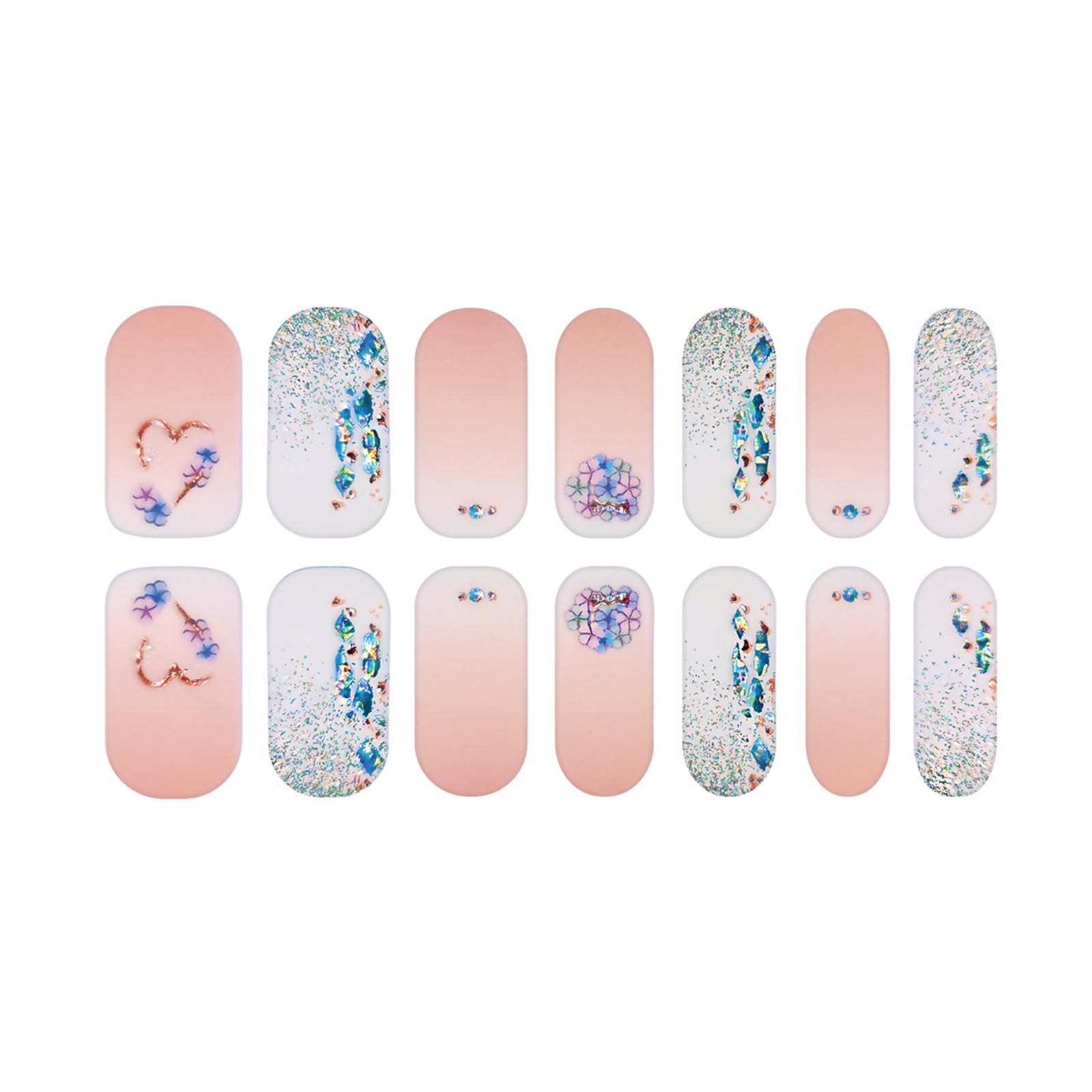 

1 лист полных оберток для ногтей наклейки для ногтей полоски лака наклейки DIY блестящий клей для ногтей наклейки для ногтей для женщин и девочек XMH011