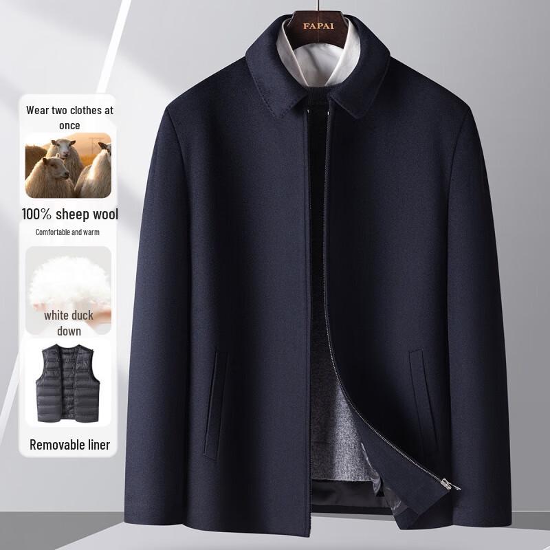 

FAPAI.EC Men s Detachable Liner Casual Winter Jacket 3XL