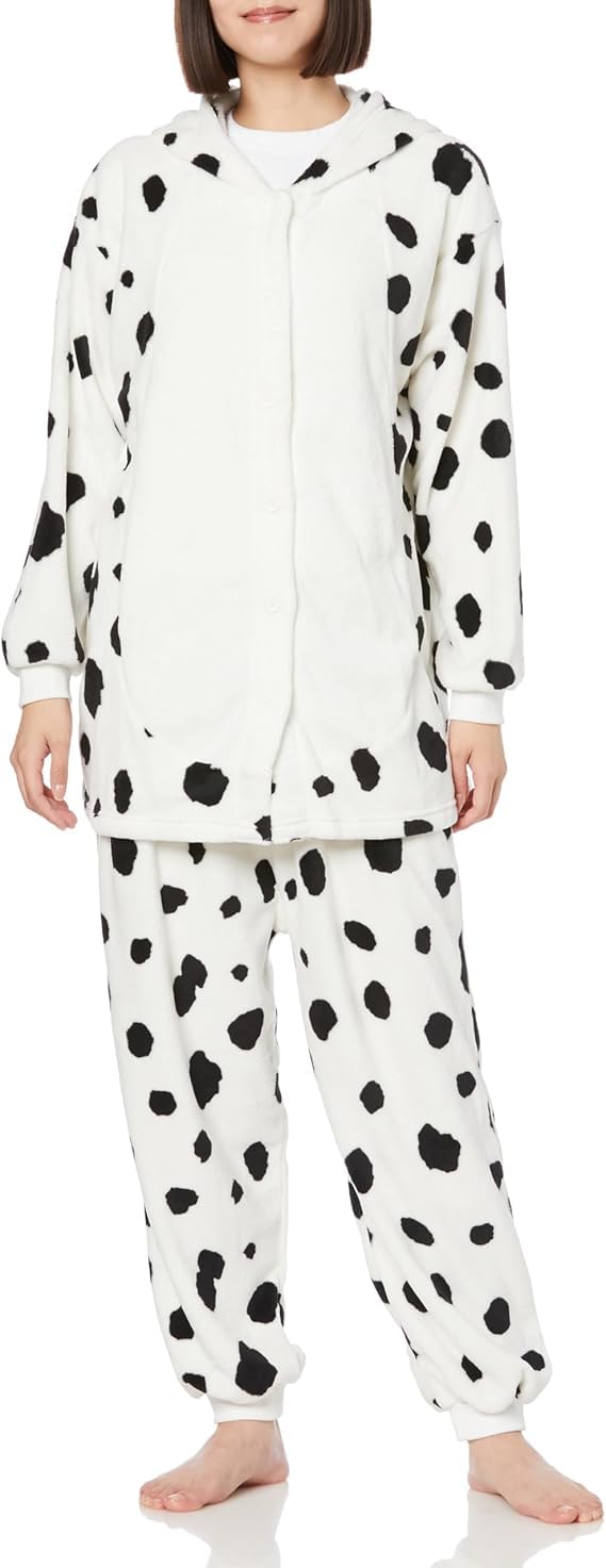 

Пижамный комплект Kigurumi, комплект верхней и нижней части, одежда для дома, пижама, домашняя одежда, флисовый костюм с капюшоном, косплей-наряд 101 [Disney] для женщин