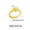 Trendy Hollow Heart Adjustable Ring for Women - Durable Vietnamese Gold with Long-Lasting Color Retention