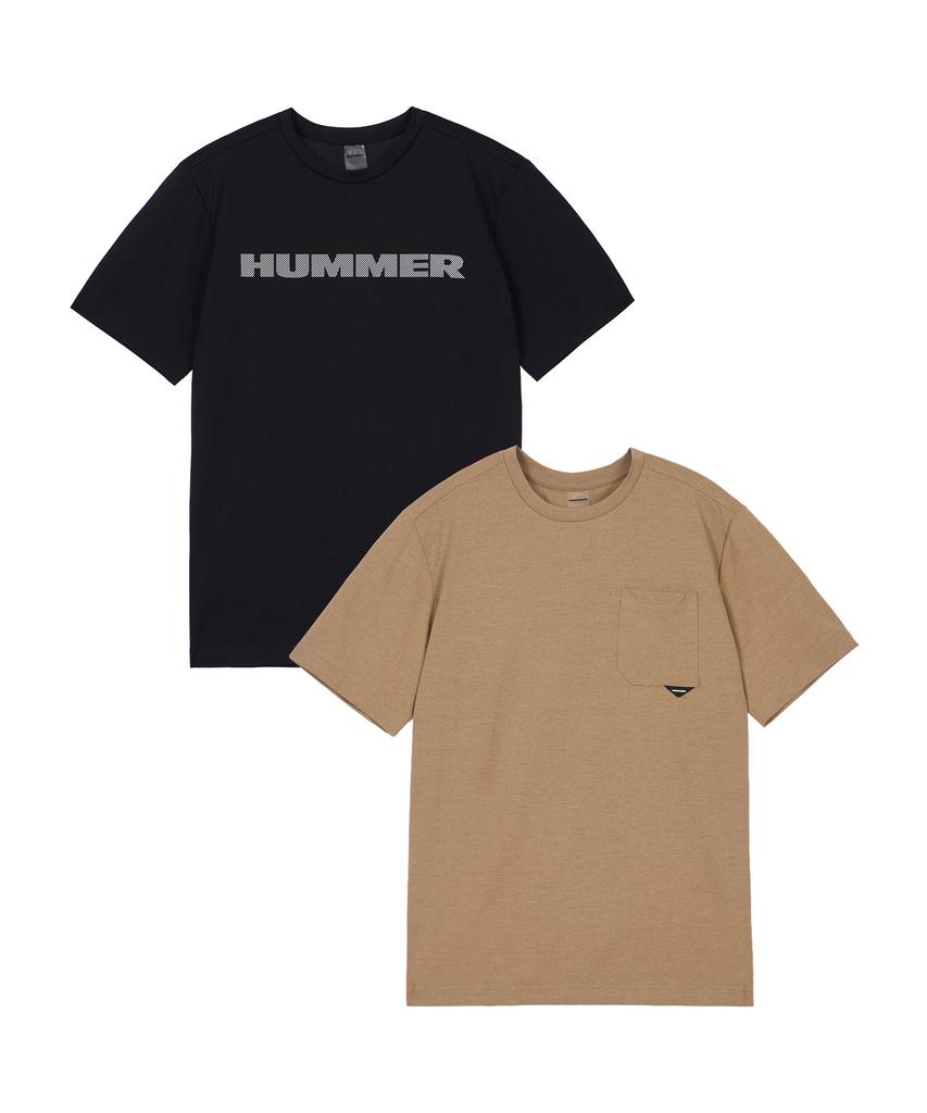 HUMMER [2Pack] Summer Sorona Functional Quick-Drying Cool Short Sleeve T-Shirt