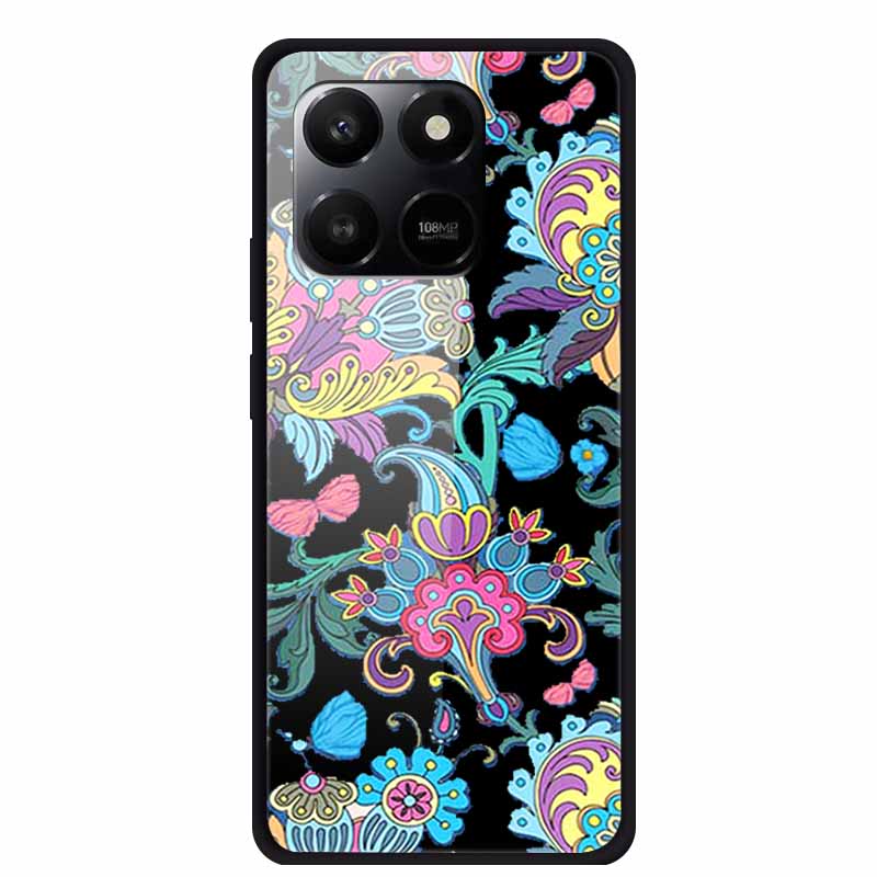 Phone Case For Honor 400 Smart Play 10T Case Luxury Cartoon Tempered Glass Hard Back Cover For Honor X7d Case Coque Funda Shell