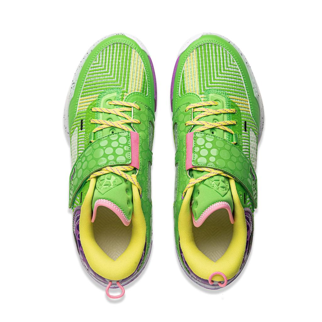 New LiNing Wade 808 4 Ultra Cushioning Wear Resistant Lightweight Rebound Low Top Basketball Shoes Men's Green ABAU031-12