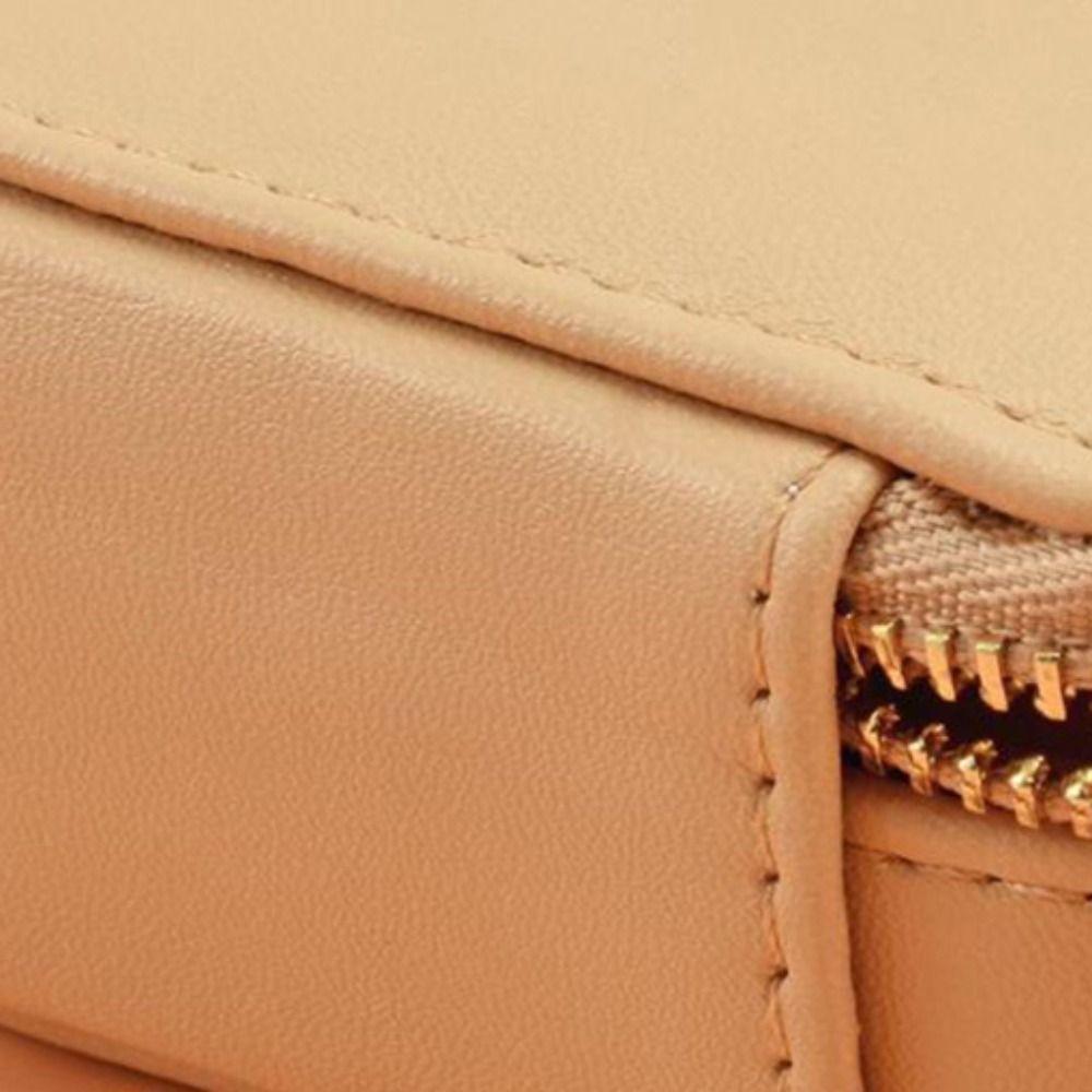 Square Mini Portable Jewelry Box Zipper Earring Organizer Simple Necklace Ring Case Women