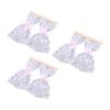 3 Pcs Dollhouse Lace Curtain Vintage Exquisite Elegant Miniature Lace Curtain for 1 12 Dollhouses Decoration Photography