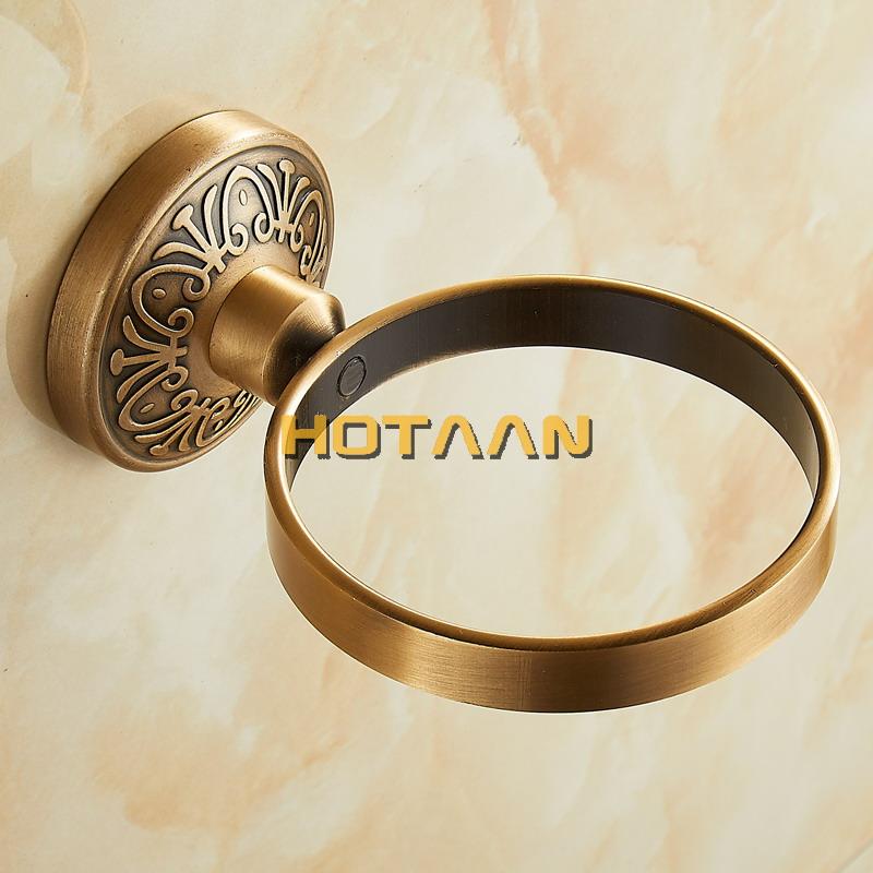 Antique Brass Color Wall Mounted Solid Aluminium Made Anti-Rust Toilet Brush Holder For Bathroom Accessories Set Bath Products