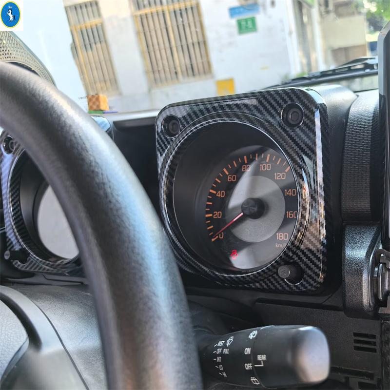 Carbon Fiber Look Steering Wheel / Side AC Outlet / Dashboard Frame Cover Trim ABS Accessories For Suzuki Jimny  - 2025