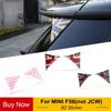 2Pcs Car Exterior Rear Back Trunk Tailfins Spoiler Wing 3D Sticker Decal Decor for BMW Mini Cooper F56 Car Styling Accessories