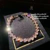 Papalacha Love Gemstone Necklace, Rich Family Daughter Gold, Plated With 18K Gold, Barbie Powder Heart High Carbon Zircon Bracelet.