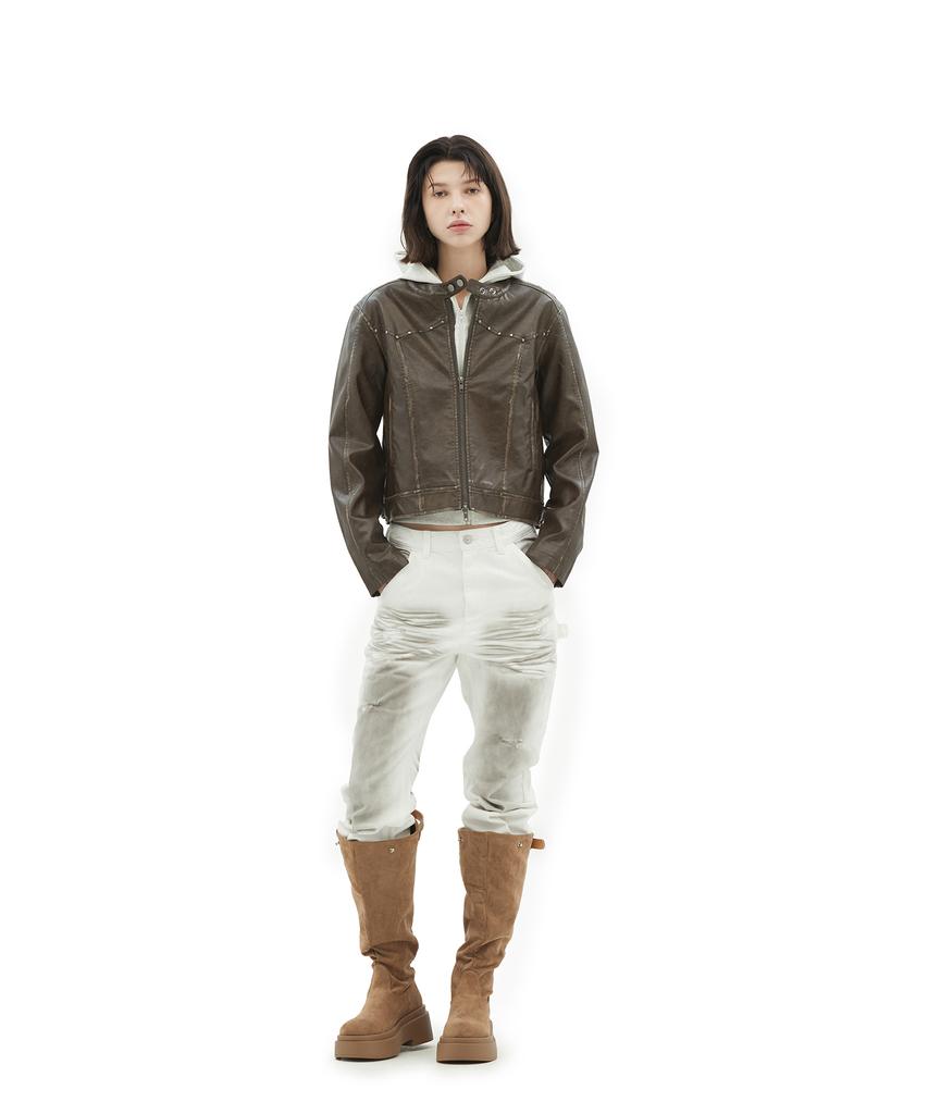 DEFGARMENTS Western Biker Leather Jacket [2Color]
