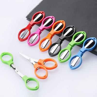 Multi Purpose Mini  Folding Scissors Portable Safe Portable Travel Scissors Foldable Fishing Scissors for Craft Cutter