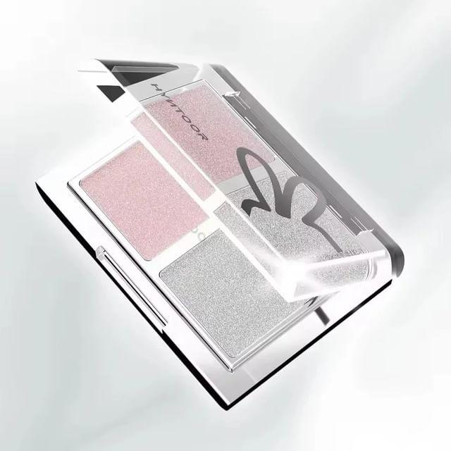 HYNTOOR - Сияющая двухцветная палетка теней для век Y3K - 4 типа 100# Dusty Pink - 3g