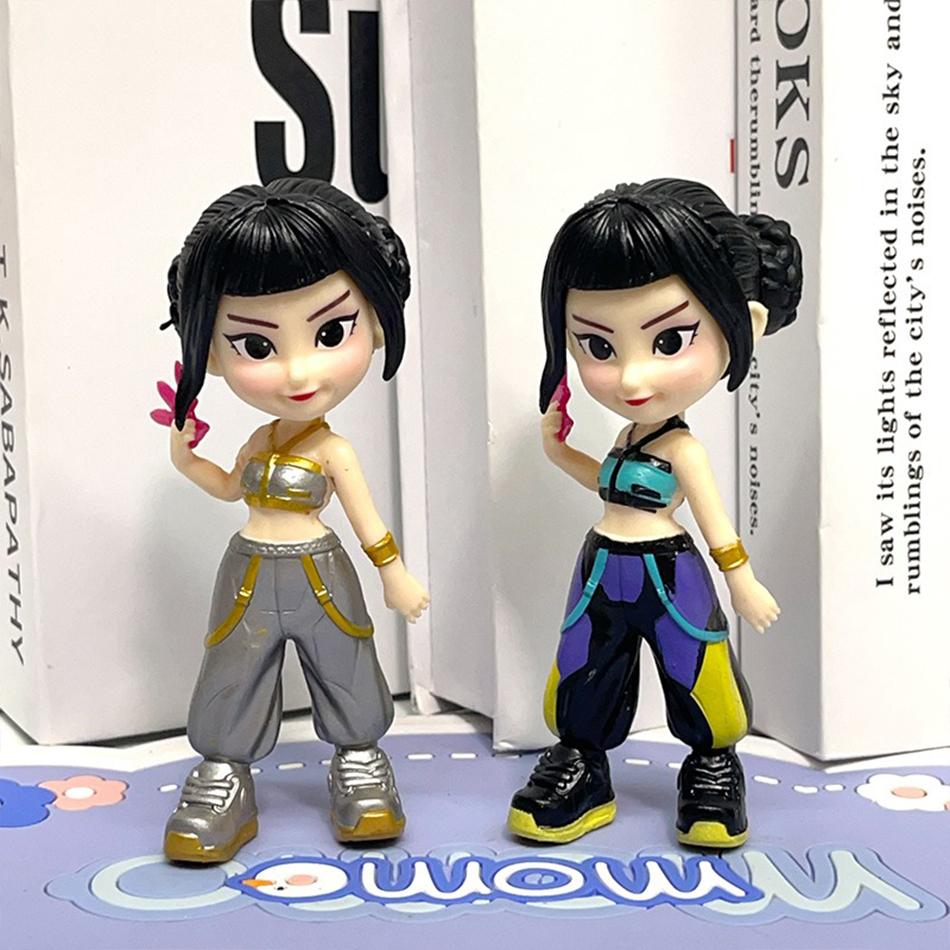 6pcs/Set Kpop Demon Hunters Action Figure Toy Derpys Tiger Rumi Mira Zoey Sussy Figurine Doll For Fans Gift Birthday Gifts