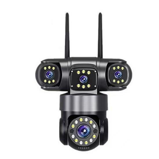 

HD WiFi Night Vision Camera: Quad-Lens Screen, Waterproof, Remote Mobile Monitoring