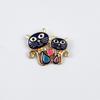 Cute Cartoon Cat Couple Brooch Set - Versatile Backpack Badge & Decorative Accessory