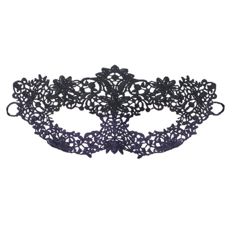 Party Mask Masquerades Mask Venetians Mask Half Face Mask Women Lace Eye Mask Blindfold for Halloween Costume Party чёрный/фиолетовый