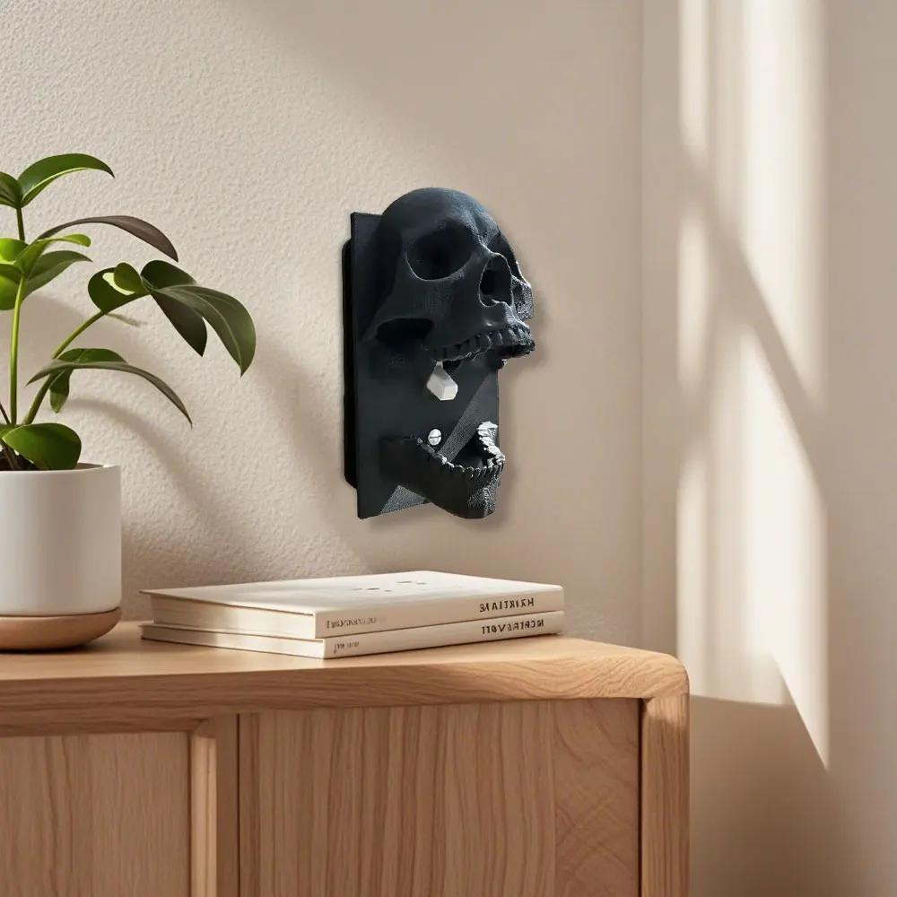 Gothic Style Skeleton Switch Panel Cover Decorative 3D Printed Wall Skull Light Switch Plate Scary Home Decorative Ornament Gift