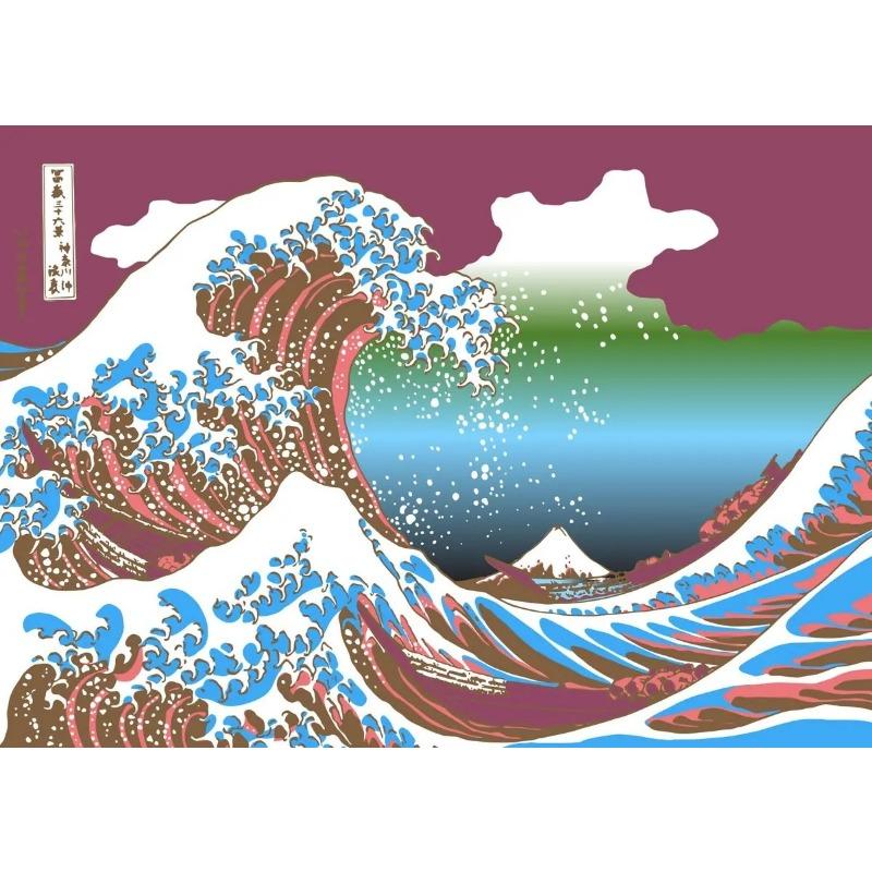 Colorful Kanagawa Giant Wave Retro Art Poster Japanese Ukiyoe Fuji Mountain Canvas Painting Wall Prints Picture Room Home Decor