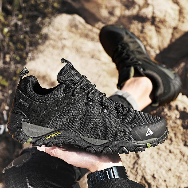 Non-slip Men Hiking Shoes Breathable Outdoor Wear Resistant Splashproof Climbing Men Sneaker Tourism Mountain Shoes